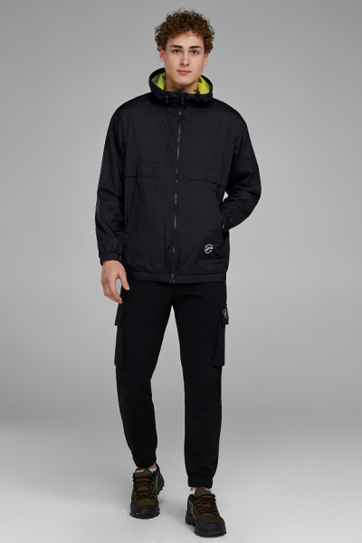 M02120SF-BB241 Куртка ветрозащитная мужская (черный/черный)