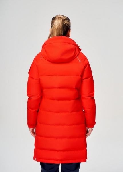 W08130G-FF232R Куртка пуховая женская (красный/красный)