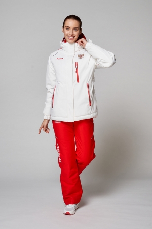 Костюм утепленный женский (белый/красный) W03331G-FF202 