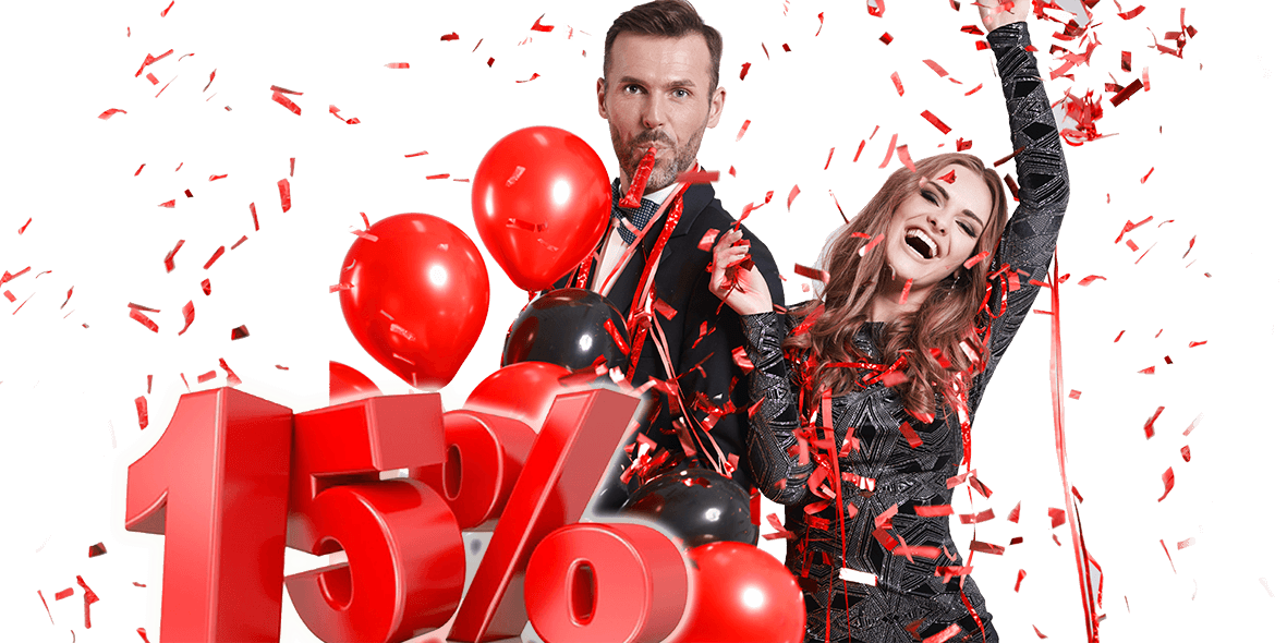 Скидка 15% именинникам