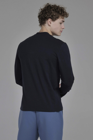 M14110G-NN241 Футболка длинный рукав мужская (синий/синий)