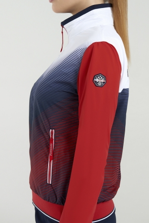 W01320G-RN222 Костюм парадный женский (красный/синий)