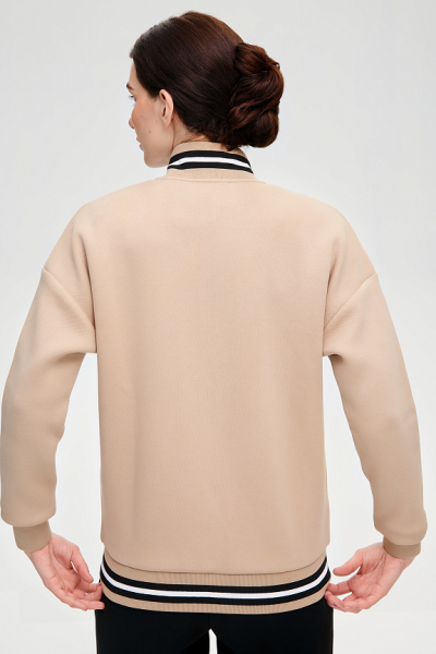 W04310G-SB242 Костюм тренировочный женский (бежевый/черный)