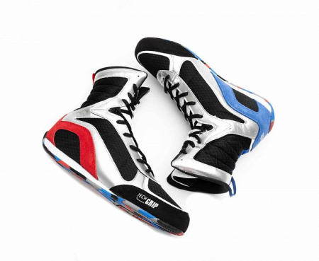 Боксерки Clinch Olimp Limited Edition 2.0 чёрно-серебристо-сине-красные C416