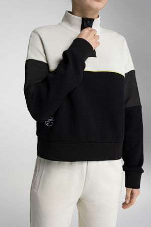 W04320SF-BS241 Костюм тренировочный женский (черный/бежевый)