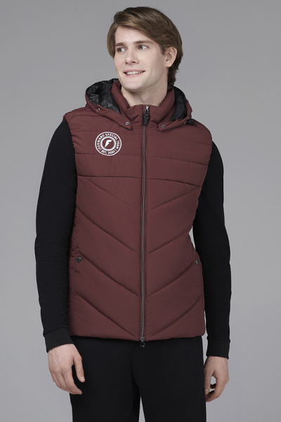 M11210G-CC242 Жилет утепленный мужской (коричневый/коричневый)
