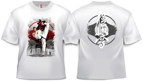 К-1Б/КР023 Футболка детс /взросл по видам спорта, киокушинкай (белый)