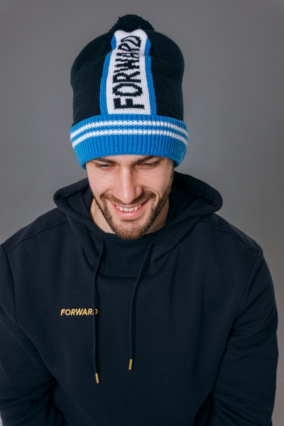U20440G-NI232 Шапка трикотажная (синий/голубой)