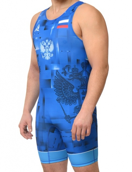 Трико борцовское синее SKAT 6247В