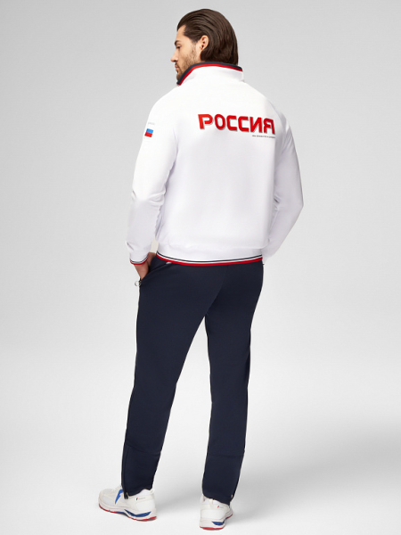 M05320G-FF232 Костюм спортивный мужской (белый/синий)