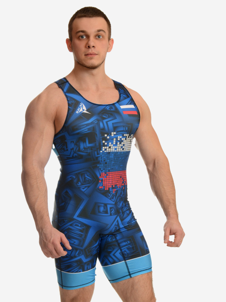 Трико борцовское синее SKAT 6242