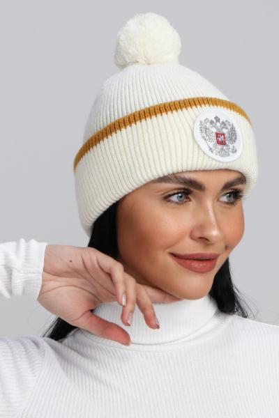 U20422G-MM256 Шапка вязаная (молочный/молочный)