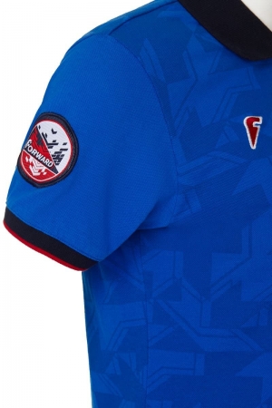 Рубашка поло женская (голубой/синий) /W13230P-IN181