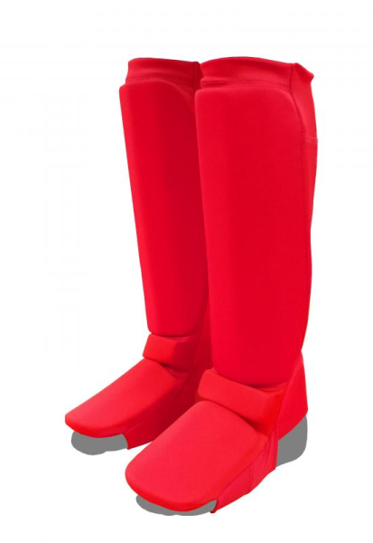 Щитки голень-подъем красный  Щ74Э /Рэй спорт