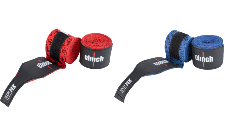 Бинты боксёрские эластичные Clinch С140 4.5 м (красные/синие)