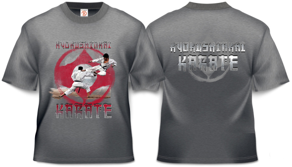 К-6С Футболка киокушинкай (серый). Модель - К6С
