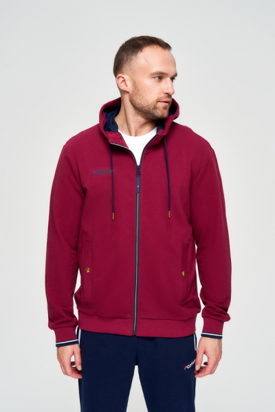 M10240P-CC231 Толстовка мужская (бордовый/бордовый)