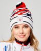 U20421G-FF232R Шапка вязаная (белый/красный)