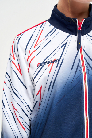 W05340G-WN231 Костюм спортивный женский (белый/синий)