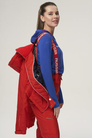 W03330G-FF242 Костюм утепленный женский (красный/красный)