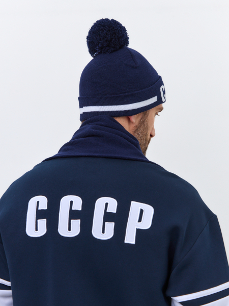 Шапка СССР с помпоном 70M-RT-1845 синий /RUSTEAM