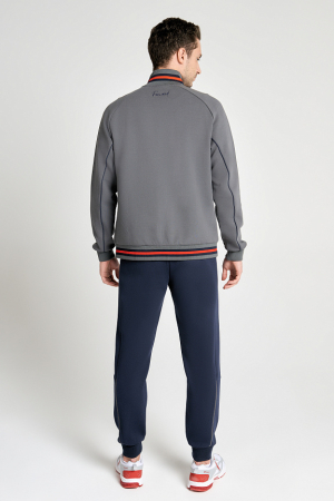 M04320G-GN241 Костюм тренировочный мужской (серый/синий)