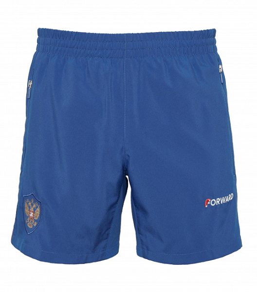 W16231G-FF202 Шорты женские (голубой/белый)