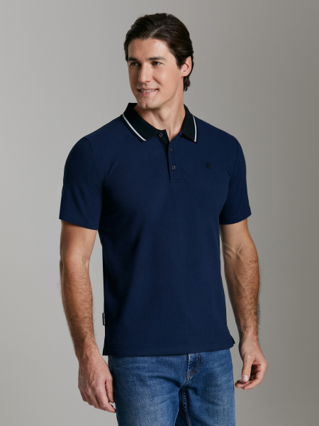 Рубашка Поло мужская 65M-RR-1356 (синий) /RED-N-ROCK'S