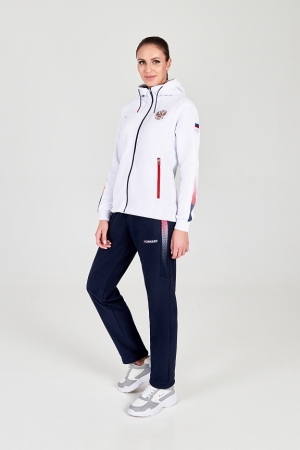 W06310FF-WN202 Костюм флисовый женский (белый/синий)