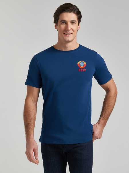 Футболка мужская ГЕРБ СССР 66M-RR-1590/1 (синий) /RED-N-ROCK'S