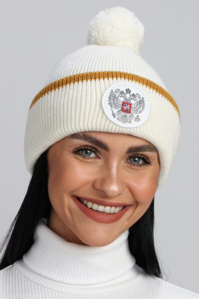 U20422G-MM256 Шапка вязаная (молочный/молочный)