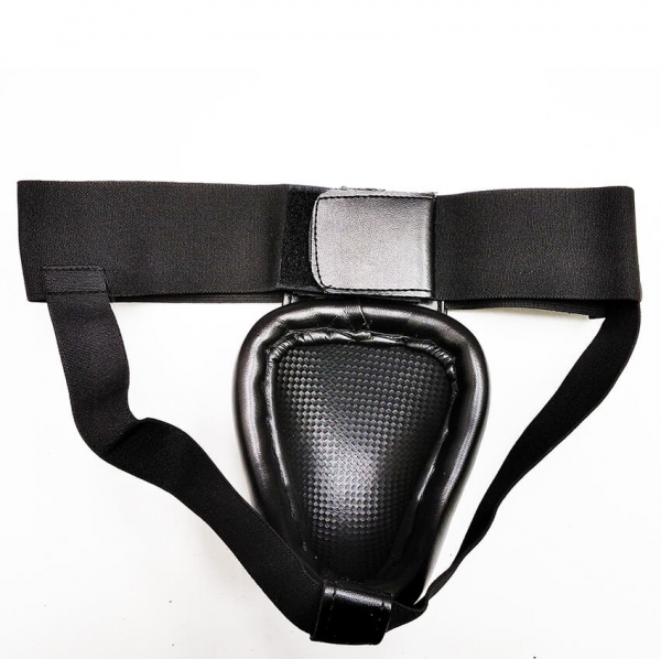 Защита паха металлич. (иск.кожа,черный) Top Rank