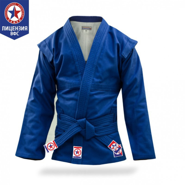 Куртка самбо Крепыш син/Атака