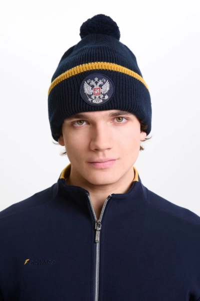 U20420G-NN256 Шапка вязаная (синий/синий)