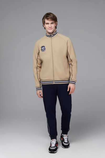 M04350G-SN242 Костюм тренировочный мужской (бежевый/синий)