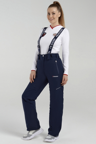 W03210G-NN222 Брюки утепленные женские (синий)