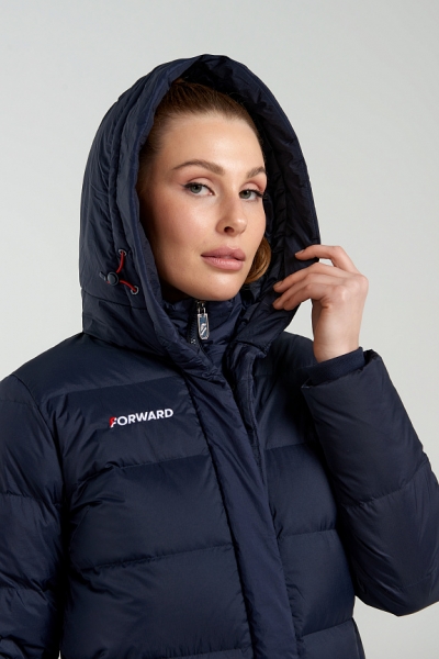 W08120G-NN222 Пальто пуховое женское (синий)