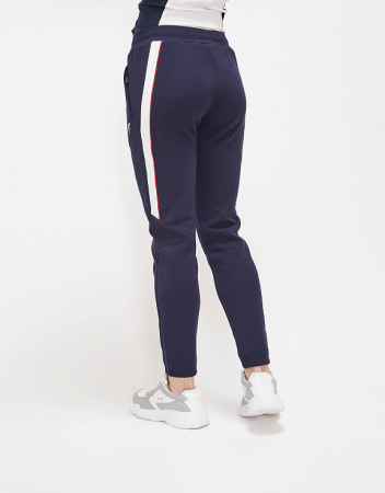 W04210G-NW201 Брюки тренировочные женские (синий/белый)