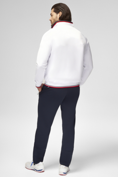 M05320P-FF232 Костюм спортивный мужской (белый/синий)