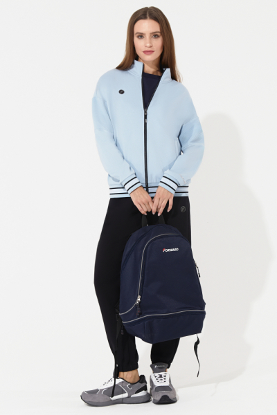 W04310G-AB251 Костюм тренировочный женский (голубой/черный)