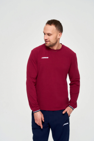 M14110G-CC231 Футболка длинный рукав мужская (бордовый/бордовый)