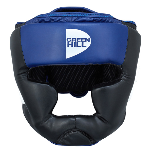 Шлем боксёрский POISE HGP-9015 (чёрно-синий) /Green Hill