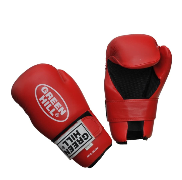 Перчатки для единоборств 7-contakt детские/взрослые красные /Green Hill 