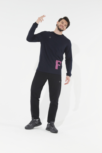 M14120G-NN251 Футболка длинный рукав мужская (синий)