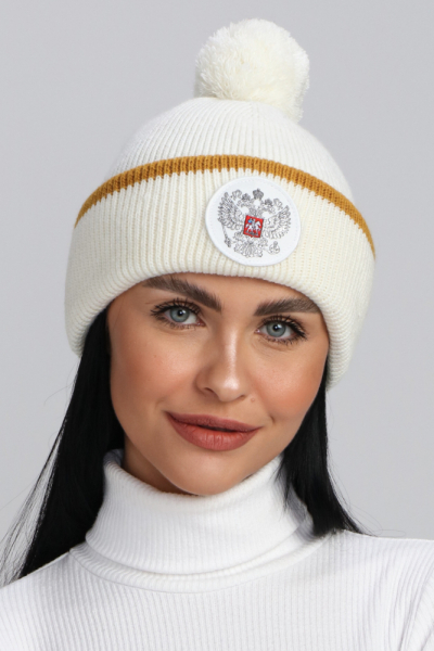 U20422G-MM256 Шапка вязаная (молочный/молочный)