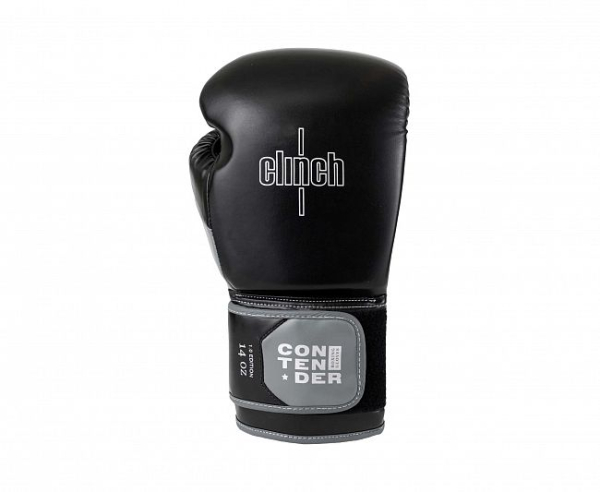 Перчатки боксёрские Clinch Contender чёрно-серые C184