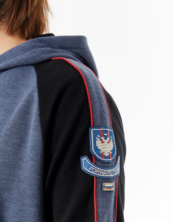 Толстовка мужская (синий/черный) /M10421SF-NB191