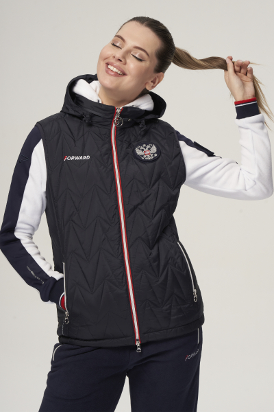 W11321G-FF242R Жилет утепленный женский (синий/синий)