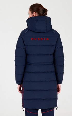 W08110FF-NN202 Куртка пуховая женская (синий)