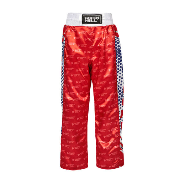 Брюки для кикбоксинга Green Hill красные